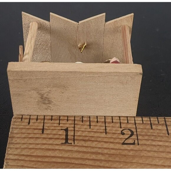 Vintage Wooden Nativity Ornament Baby Jesus Mary Joseph Angel Christmas - Picture 9 of 9